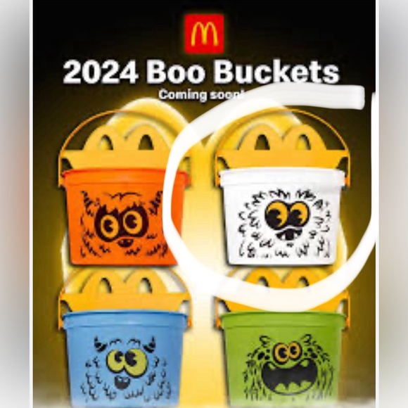 ♥️ FREE with any purchase 🙏🏽 McDonalds ⚜️👀 ⚜️ 2024 happy meal BOO bucket white - Picture 11 of 12
